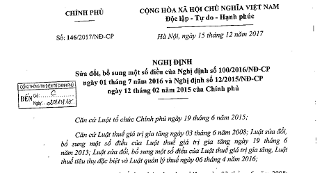 Nghị định 146/2017/NĐ-CP