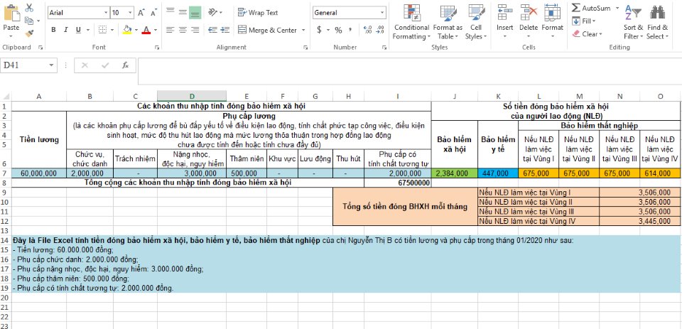tính đóng bảo hiểm xã hội