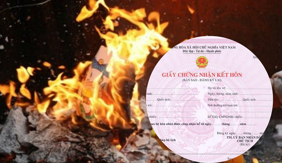 đốt xé chứng nhận kết hôn có thể bị phạt 20 triệu đồng